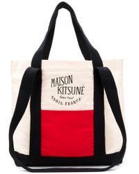 maison kitsune tote bolsa sale
