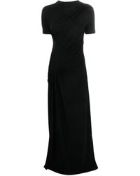Givenchy - Gathered Short-sleeve Maxi Dress - Lyst