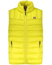 Norway 1963 - Giallo Quilted Logo-Patch Zip-Up Gilet - Lyst