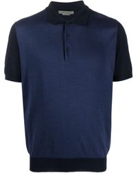 Corneliani - Two-tone Short-sleeve Polo Shirt - Lyst