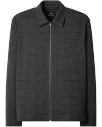 Paul Smith - Check-Pattern Zip Shirt Jacket - Lyst