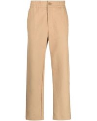 Versace - Logo-patch Straight-leg Trousers - Lyst