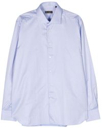 Corneliani - Herringbone Cotton Shirt - Lyst
