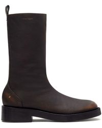 Courreges - Rider Patina Leather Boots - Lyst