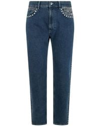 Roberto Cavalli - Jean À Imprimé Léopard Et Détails De Clous - Lyst