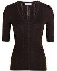 Gabriela Hearst - Amari V-Neck Knitted Top - Lyst