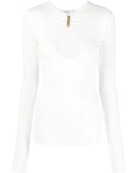 MANURI - Cut-Out Detail Long-Sleeve Top - Lyst