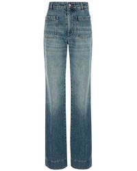 Victoria Beckham - Alina Patch-Pocket Jeans - Lyst