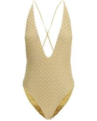 Missoni - V-Neck Criss Cross Swimsuit - Lyst