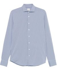 Traiano Milano - Striped Long-Sleeved Shirt - Lyst