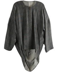 Uma Wang - Geometric-Print Asymmetric Shirt - Lyst