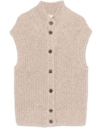 Peserico - Gilet A Collo Alto Con Paillettes - Lyst