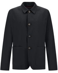 Herno - Blazer À Revers À Détails Contrastants - Lyst