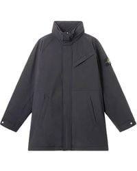 Stone Island - Jas Met Opgestikte Zak En Hoge Hals - Lyst