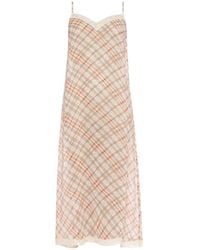 Eres - Midi-Jurk Met Tartan Ruit - Lyst