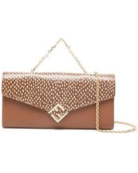 Fendi - Ff-Logo Chain-Strap Leather Mini Bag - Lyst