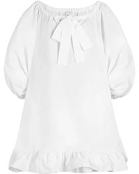 Patou - ラッフルヘム ミニドレス - Lyst