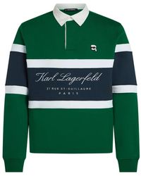 KARL LAGERFELD - Ikon Polo Sweatshirt - Lyst