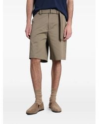 Low Brand - Belted Twill Shorts - Lyst
