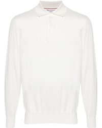 Brunello Cucinelli - Fijngebreid Poloshirt - Lyst