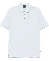 BOSS - Mélange-Effect Polo Shirt - Lyst