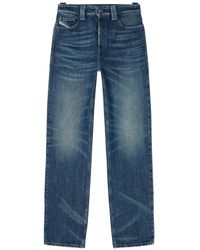 DIESEL - Subtle Fading Straight-Leg Silk-Nylon Blend Jeans - Lyst