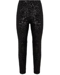Weekend by Maxmara - Sequin-Embroidered Leggings - Lyst