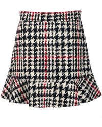 RED Valentino Jupe à motif pied-de-poule - Noir