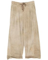 Ziggy Chen - Drawstring Wide-Leg Trousers - Lyst