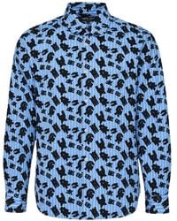 Comme des Garçons - Graphic-Print Striped Shirt - Lyst