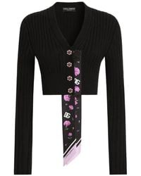 Dolce & Gabbana - Button Ribbed Cardigan - Lyst