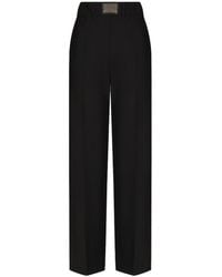 Dolce & Gabbana - Logo-plaque Tailored Trousers - Lyst