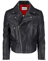 Givenchy - Chaqueta De Piel Con Hombros Acolchados - Lyst