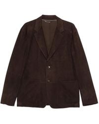 Canali - Button Suede Blazer - Lyst