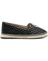Womens Shoes Flats and flat shoes Espadrille shoes and sandals Philipp Plein Hexagon Espadrille Mules in Black 