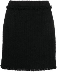 Del Core - Buckle-detail Tweed Mini Skirt - Lyst