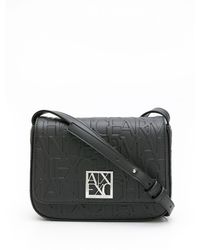 Armani Exchange - Embossed-logo Shoulder Bag - Lyst