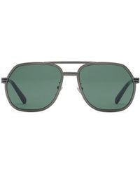 Gucci - Double-bridge Pilot-frame Sunglasses - Lyst