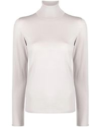 Le Tricot Perugia - Roll-Neck Long-Sleeve Jumper - Lyst