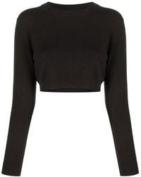 Patou - Cropped-Pullover Mit Logo-Stickerei - Lyst