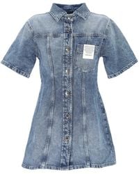 ICON DENIM - Bambi Button-Up Short-Sleeve Dress - Lyst