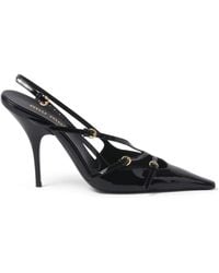 Miu Miu - Logo Patent Slingback Pump - Lyst