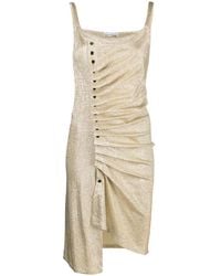 Rabanne - Robe Courte Sans Manches À Fronces - Lyst