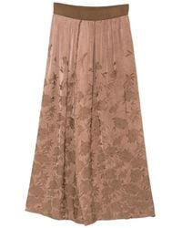 Uma Wang - Floral-Jacquard Frayed Maxi Skirt - Lyst