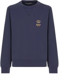 Dolce & Gabbana - Bee-Embroidered Cotton Sweatshirt - Lyst