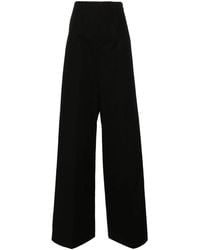 Max Mara - High-Waisted Wide-Leg Trousers - Lyst