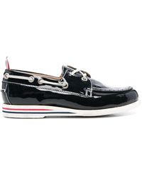 Thom Browne - Patent Leather Boat Shoes - Lyst