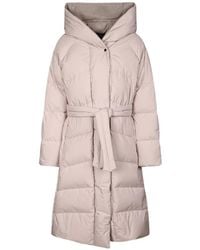 Moorer - Belted Hooded Puffer Jacket - Lyst