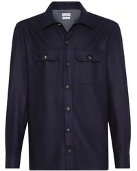 Brunello Cucinelli - Wool Shirt - Lyst