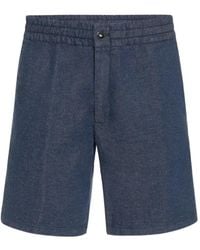 Paolo Pecora - Elasticated-Waistband Cotton-Blend Shorts - Lyst